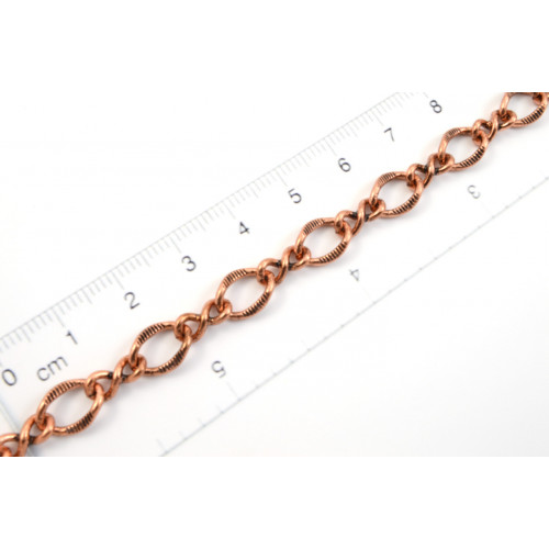 OVAL CHAIN ANTIQUE COPPER 10X7MM